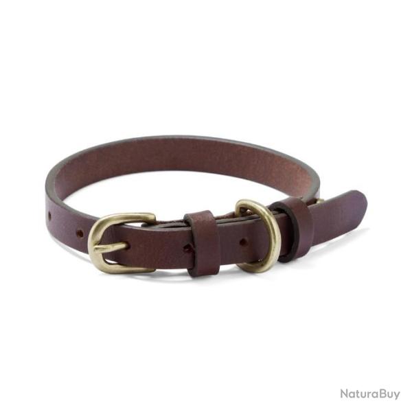 COLLIER POUR CHIEN CUIR MARRON LE CHAMEAU TAILLE M (017333)