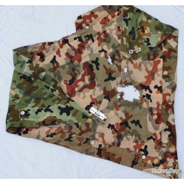 ANCIENNE PIECE PONCHO CAMOUFLE ALLEMAGNE / AUTRICHE ? CAMOUFLAGE FLECKTARN - TRES SIMILAIRE W.W.2
