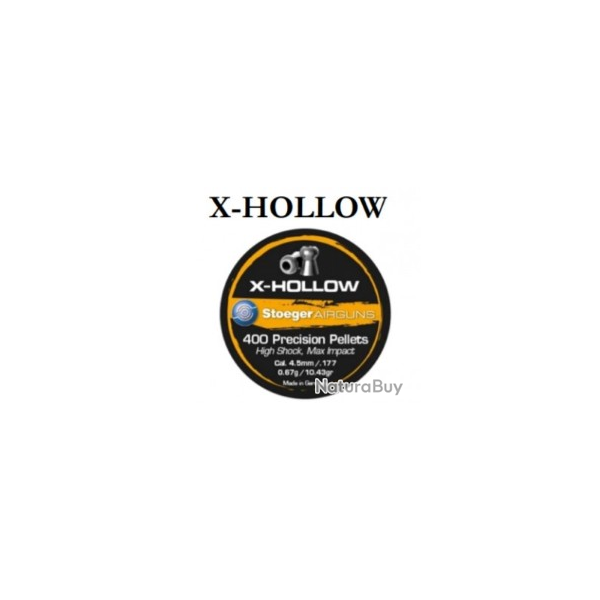Plombs T�te creuse - Jupe Lisse Stoeger X-Hollow cal.4.5 par 400