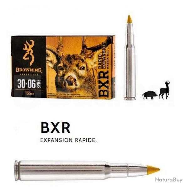 Munitions BROWNING calibre 270 Win BXR 134gr - 8.7g x20