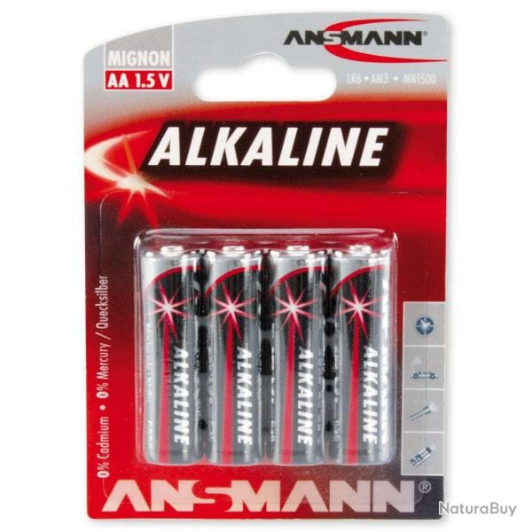 Piles alcalines LR06 AA - Ansmann
