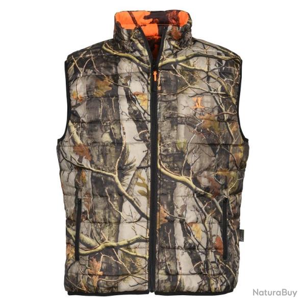 Gilet r�versible Percussion Warm Kaki/Orange - TAILLE L