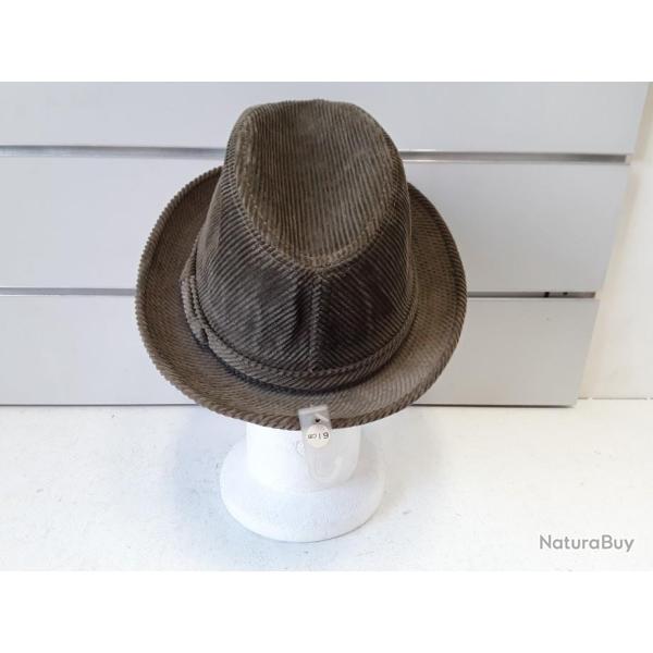 AXEL6710  CHAPEAU FAVORY VERT VELOURS  TAILLE 61 NEUF