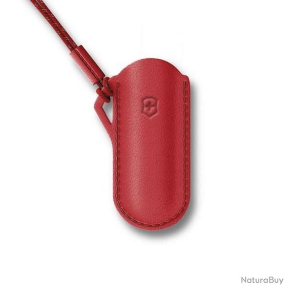 Pochette cuir pour couteau suisse Classic 58 mm, Couleur rouge [Victorinox]