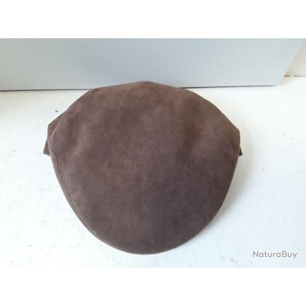 AXEL6717 CASQUETTE ALCANTARA LONDON PARIS MARRON TAILLE 56 NEUF