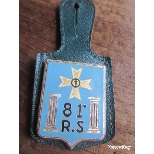 INSIGNE 81 e RS REGIMENT DE SOUTIEN ORIGINAL DRAGO / FFA ALLEMAGNE