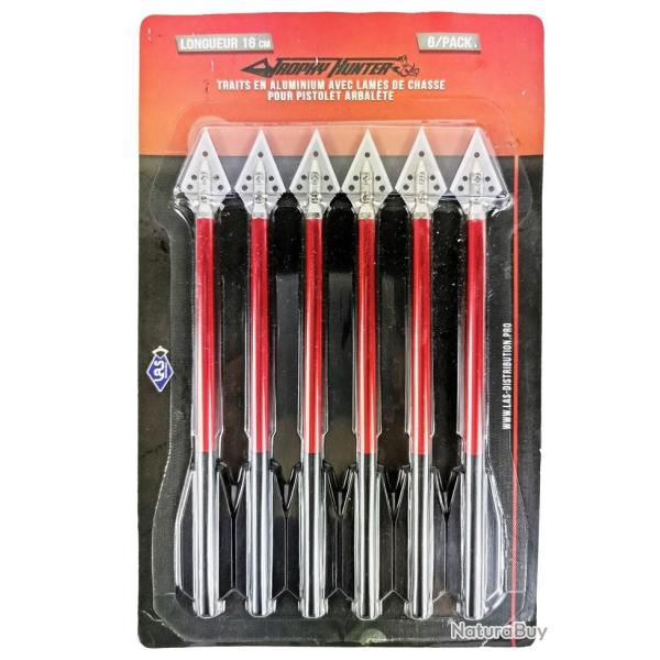 Pack de 6 fl�ches Trophy Hunter avec lames pour pistolet arbal�te