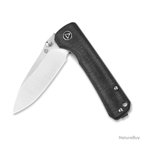 Couteau QSP Hawk Black Lame Acier 14C28N Manche Micarta IKBS Clip QS131J