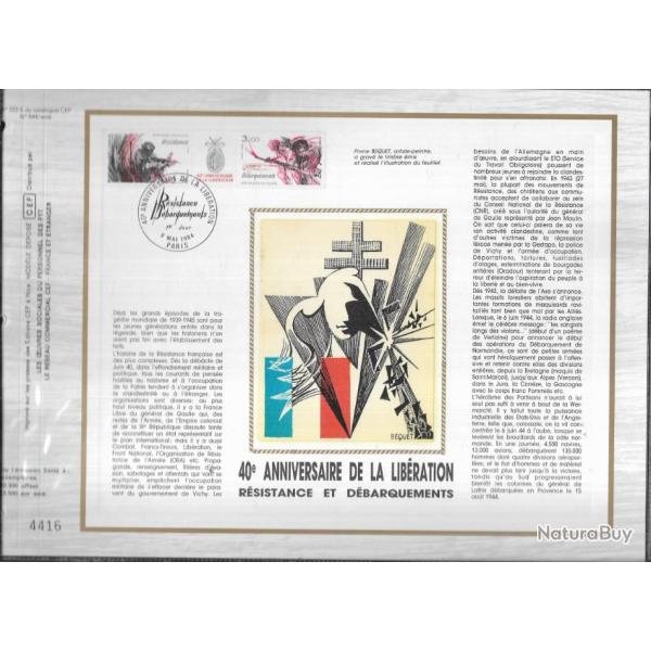 documents philat�liques th�me militaire , lib�ration, r�sistance ,  tampon 1er jour , 1939-1945