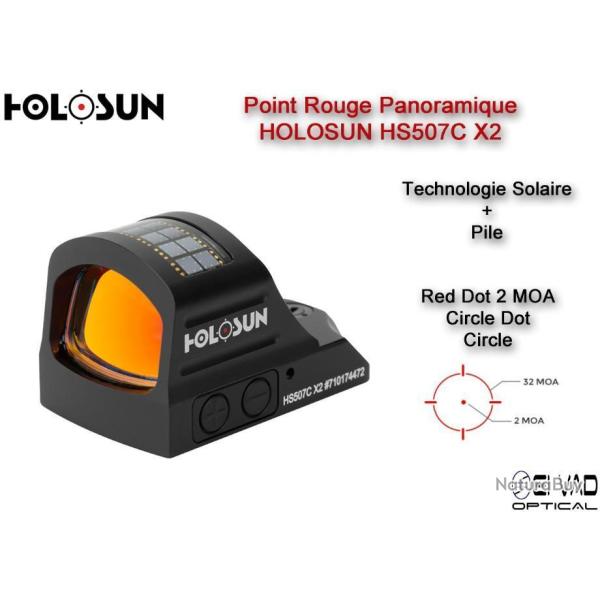 Point Rouge Panoramique HOLOSUN HS507C X2 - Version arme de point avec capot
