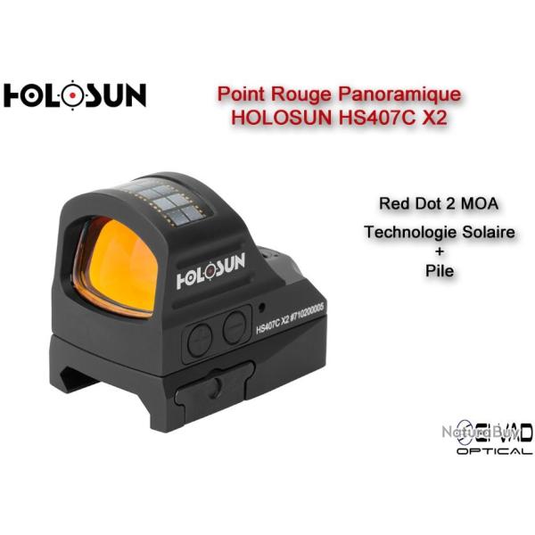Point Rouge Panoramique HOLOSUN HS407C X2 - 2 MOA avec embase