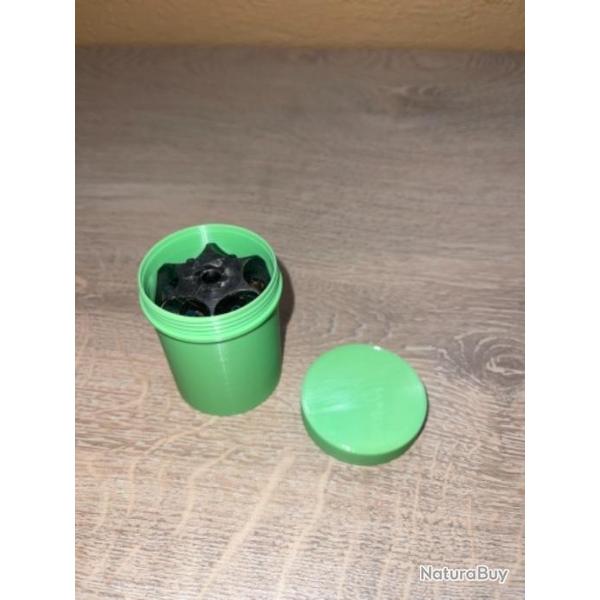 Boite verte clair pour barillet colt army 44 poudre noire ( fermeture  vis )