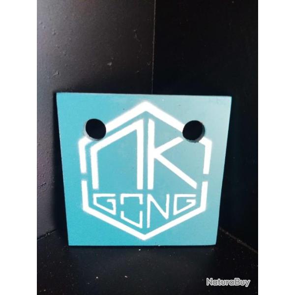 vente flash ! gong carr� de 10 cm du 22lr au 44 mag . cible m�tallique  marque MK gong