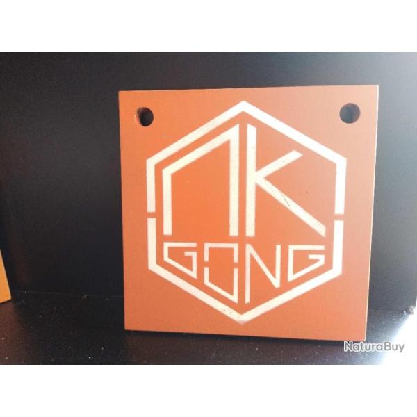 vente flash ! gong carr� de 20 cm du 44 mag a la 12.7 . cible m�tallique  marque MK gong