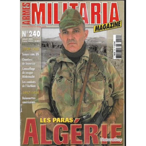 Militaria magazine 240 paras alg�rie, chantiers de jeunesse, baionnettes am�ricaines 17-18,