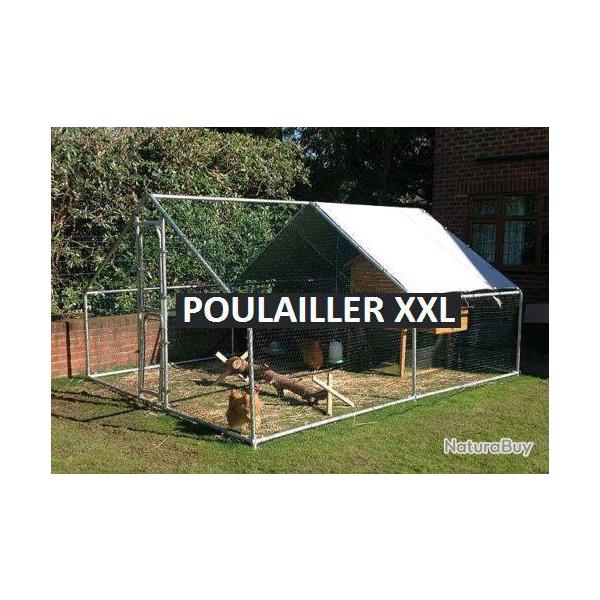 Poulailler GEANT 4x3x2m abri poule caille pintade lapin chenil chien chatiere enclos chat 13CL 13C
