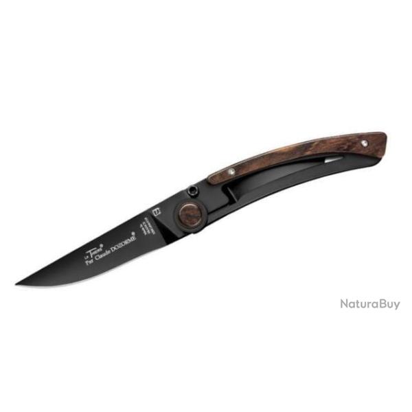 4941.V - Couteau pliant Le Thiers par Claude Dozorme noir liner lock manche Vallernia