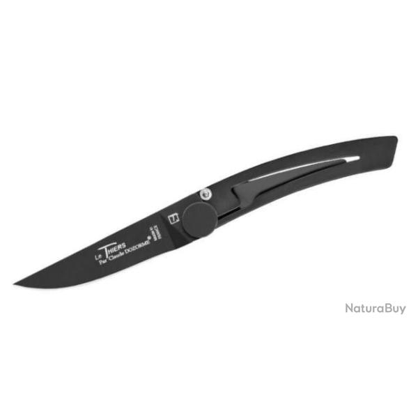 4941.N - Couteau pliant Le Thiers par Claude Dozorme noir liner lock tout inox