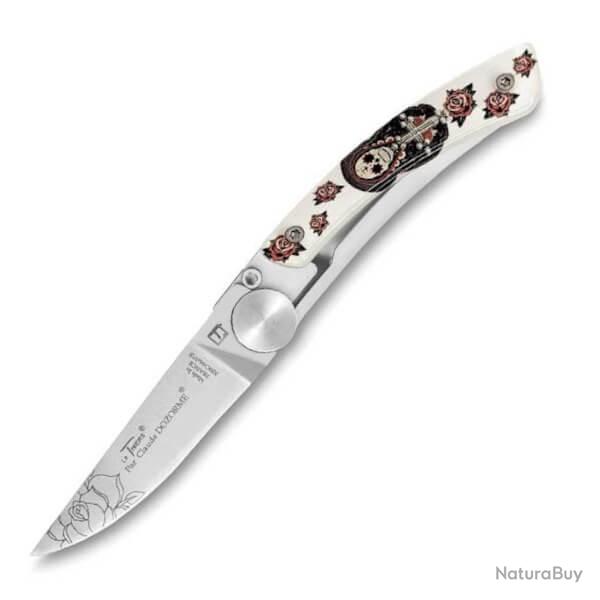 4961-Couteau Le Thiers� par Claude Dozorme Liner Lock Hipster cavalera