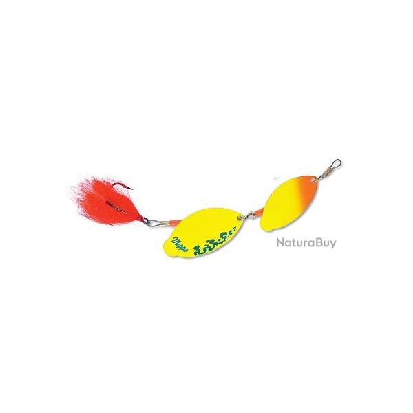 CUILLERE TANDEM BROCHET taille 3 orange fluo - chartreuse - argent