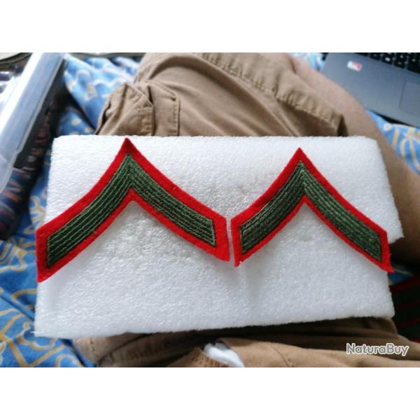 Paire de grades arm�e us FIRST CLASS KAKI/RED original 1