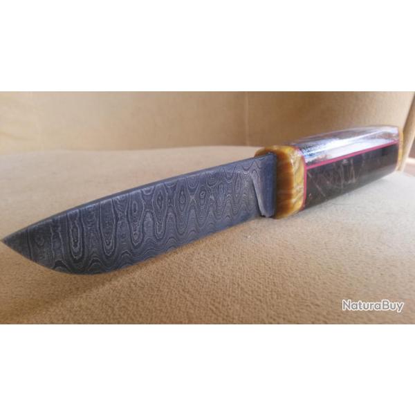 unique couteau artisanal lame damas de Jan Krauter