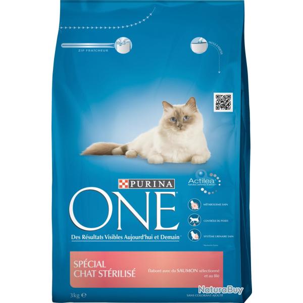 ONE SPECIAL CHAT STERILISED SAUMON ET BLE 3KGS