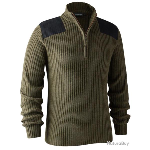 Pull � col zipp� rogaland vert DEERHUNTER