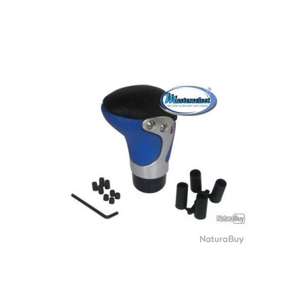 Pommeau de levier de vitesse rechange en cuir bleu & aluminium pour voiture "universel"