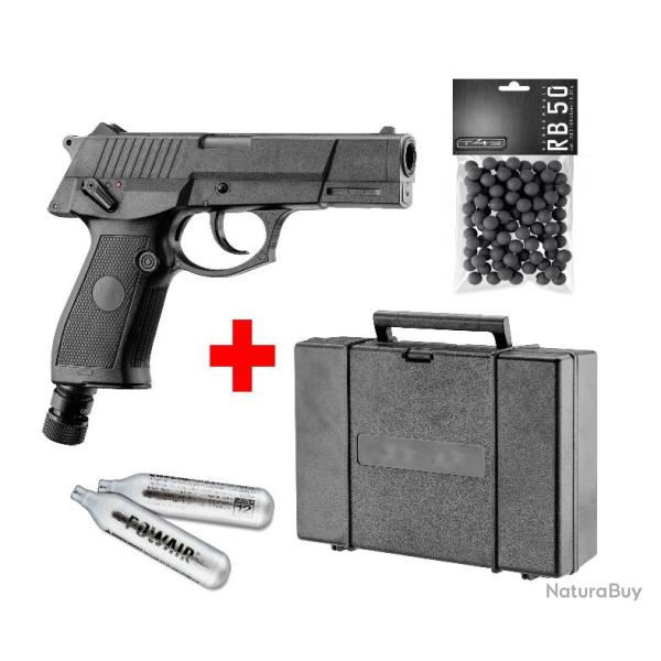 Pistolet de D�fense CO2 10 Joules Calibre 50 + 5 CO2 + 50 Balles + Malette - Concorde Defender
