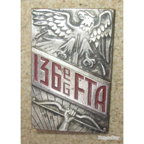 136 Groupe des Forces Terrestres Antiariennes, sigle peint,1945