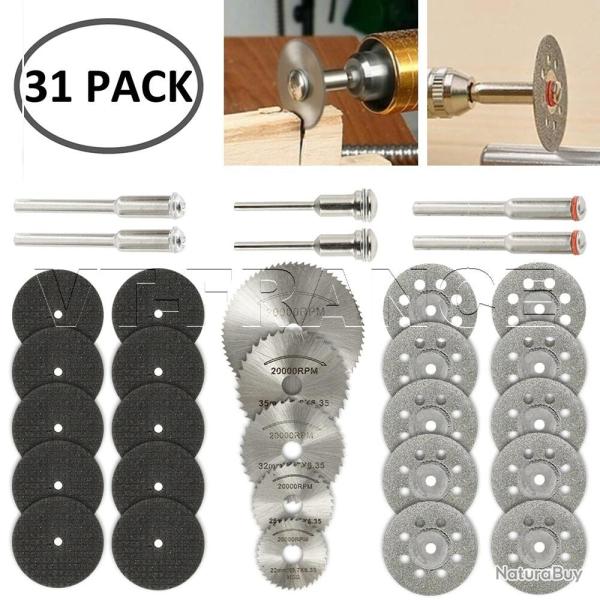 Ensemble d Accessoires pour Mini Perceuse Dremel, Modele: 31pcs