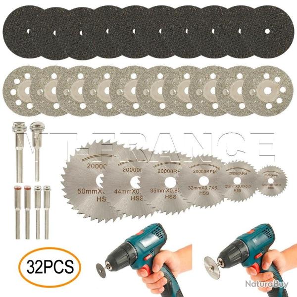 Ensemble d Accessoires pour Mini Perceuse Dremel, Modele: 32pcs