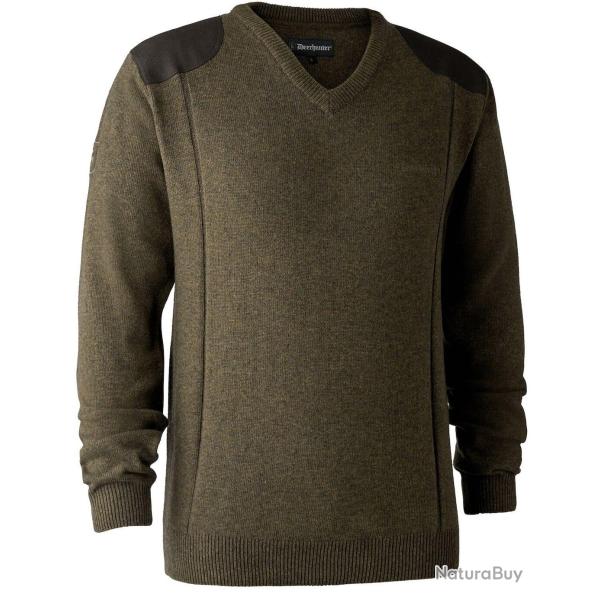 Pull en tricot col V Sheffield cypr�s DEERHUNTER