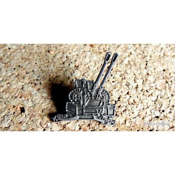Pin's BLIND� ARTILLERIE - Poste de DCA Double Affuts - m�tal chrom� noir - fabricant PIN'S TOP