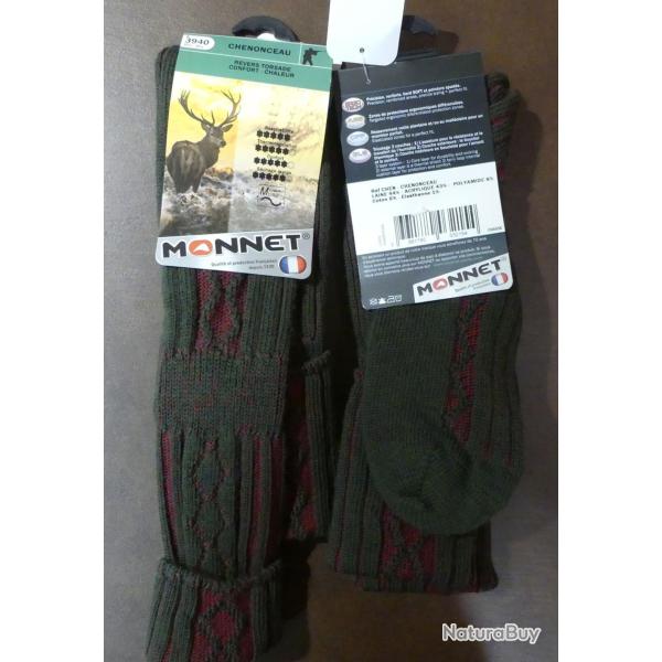 CHAUSSETTE CHENONCEAU VERT/ROUGE MONNET 39/40