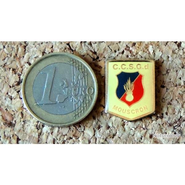 Pin's GENDARMERIE BELGE - CCSGd Gendarmerie de MOUSCRON - verni �poxy - fabricant inconnu