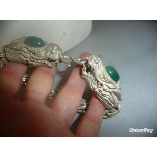 bracelet ethnique vintage Miao - bronze argent�