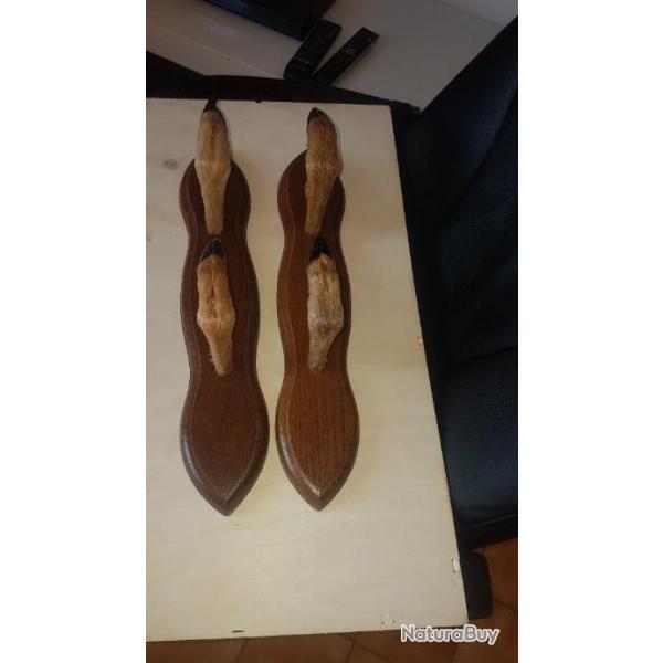 ratelier pattes chevreuils no 2  2fusils