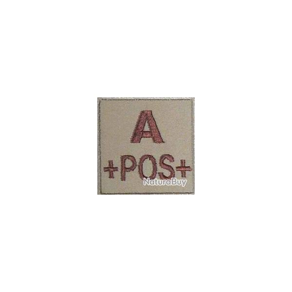 Patch Groupe sanguin - Tissu Tan A Positif