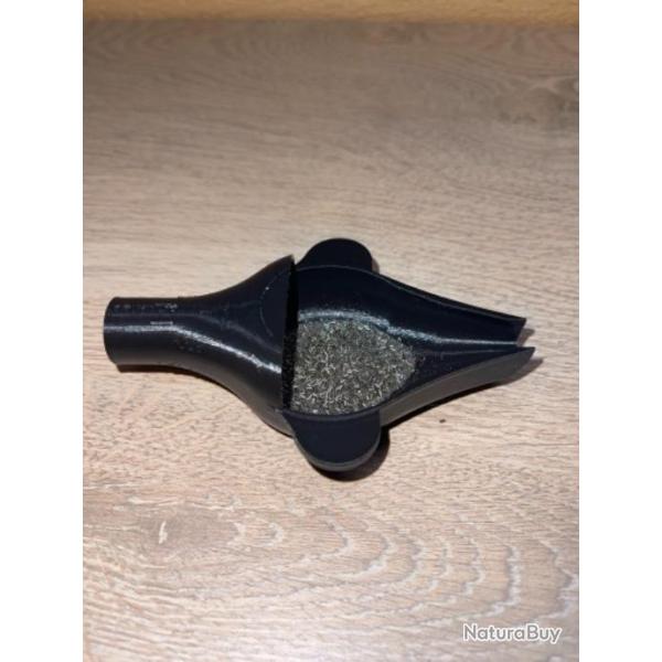 Coupelle pour balance noir avec entonnoir powder funnel int�gr�