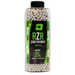 Billes Airsoft 6mm RZR 0.25g bouteille 3300 bbs