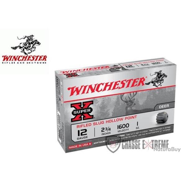 5 Cartouches WINCHESTER Super-X Slug Rifled 28g cal 12/70