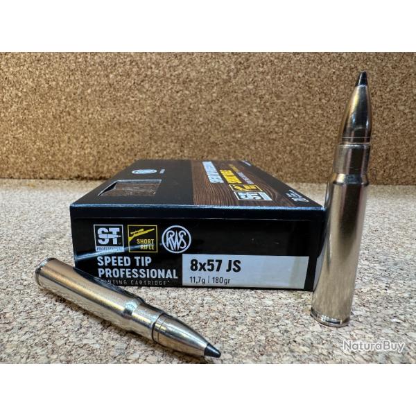 Lot de 2 boites de munitions RWS 8x57 JS SPEED TIP PRO Short Rifle 11,7g