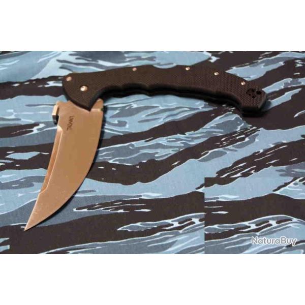 GRAND Couteau Cold Steel Talwar Acier S35VN Plain Manche G-10 Tri-Ad Lock CS21TBX