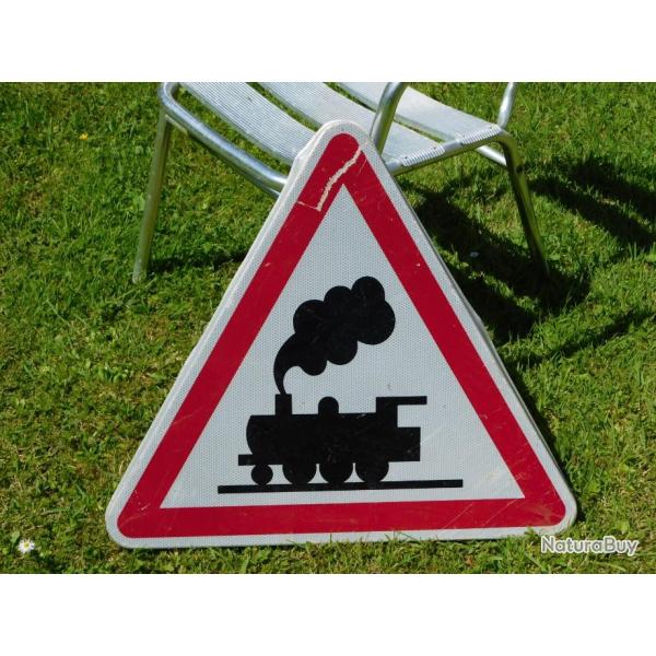 ANCIEN PANNEAU CODE de la  ROUTE  : CHEMIN de FER - VOIE FERREE - TRAIN  #.2