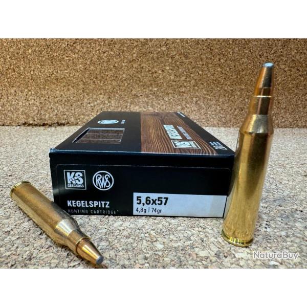 1 Boite de munitions RWS 5.6x57 KS 4.8g