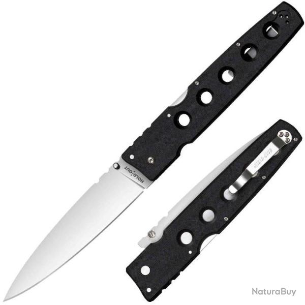 Couteau Cold Steel Hold Out Plain Edge Acier S35VN Plain Manche G-10 Tri-Ad Lock CS11G6