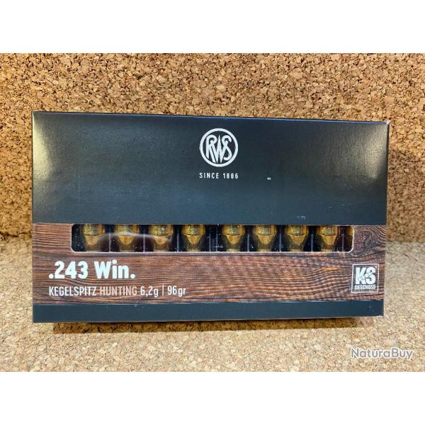 Boite de munitions RWS .243 Win. KS 6,2g