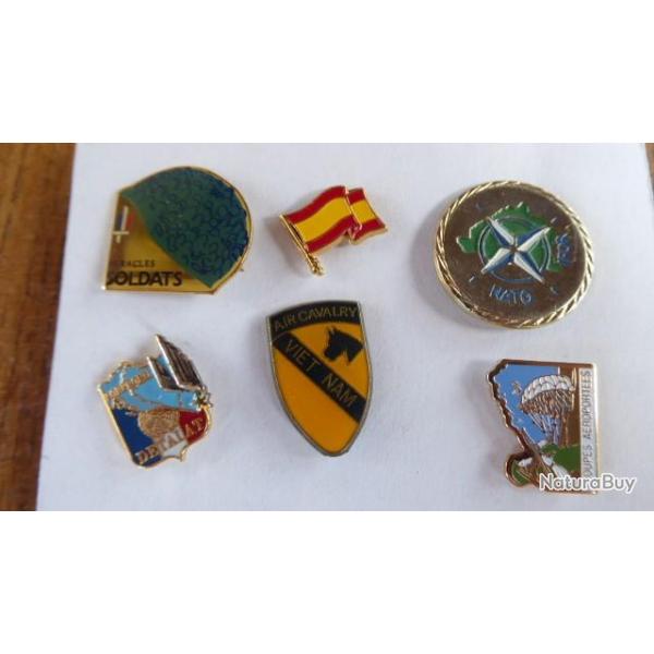 H LOT 6 PINS MILITAIRES OPEX